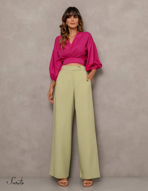 Calça Venice Pantalona Verde