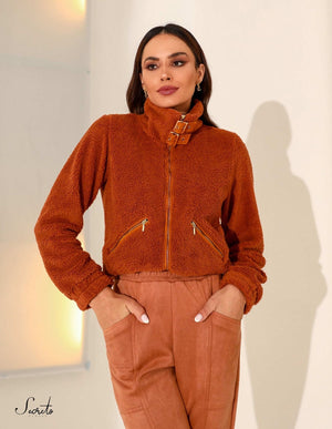 Jaqueta Teddy Bear Caramelo