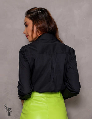 Camisa London Botões Preta