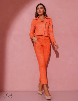Jaqueta Áine Suede Laranja