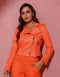 Jaqueta Áine Suede Laranja