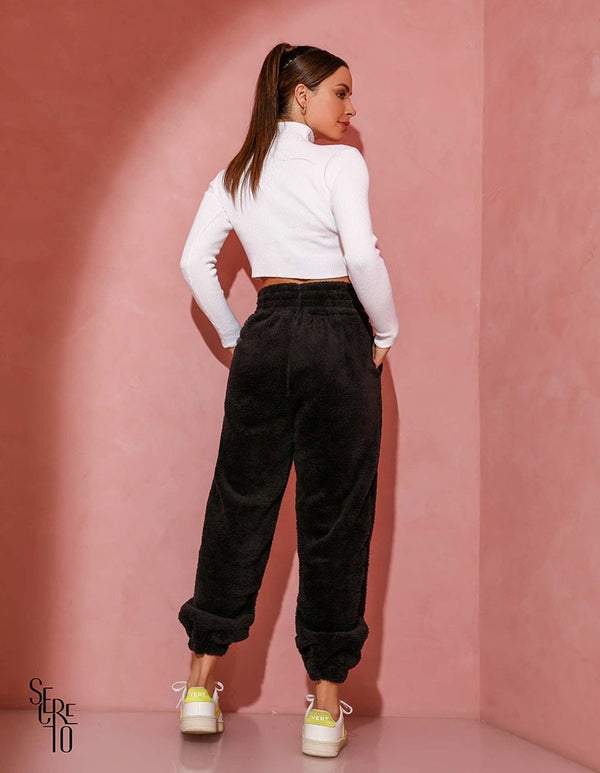 Calça Baggy Teddy Preta