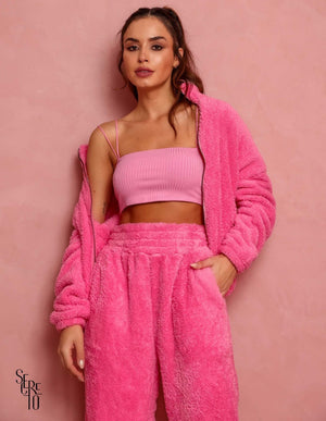 Top Alça Dupla Rosa Chiclé