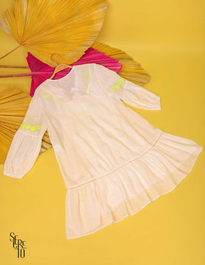 Vestido Bata Federica Bordado Lima