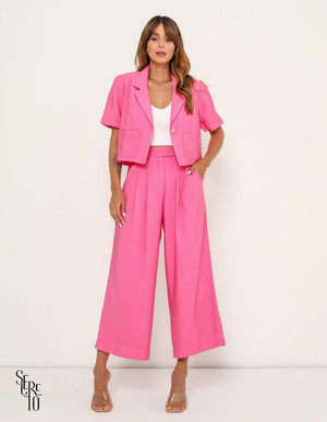 Blazer Cropped Ceci Rosa