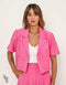 Blazer Cropped Ceci Rosa