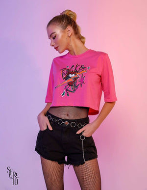 T-Shirt Cropped Maya Rosa