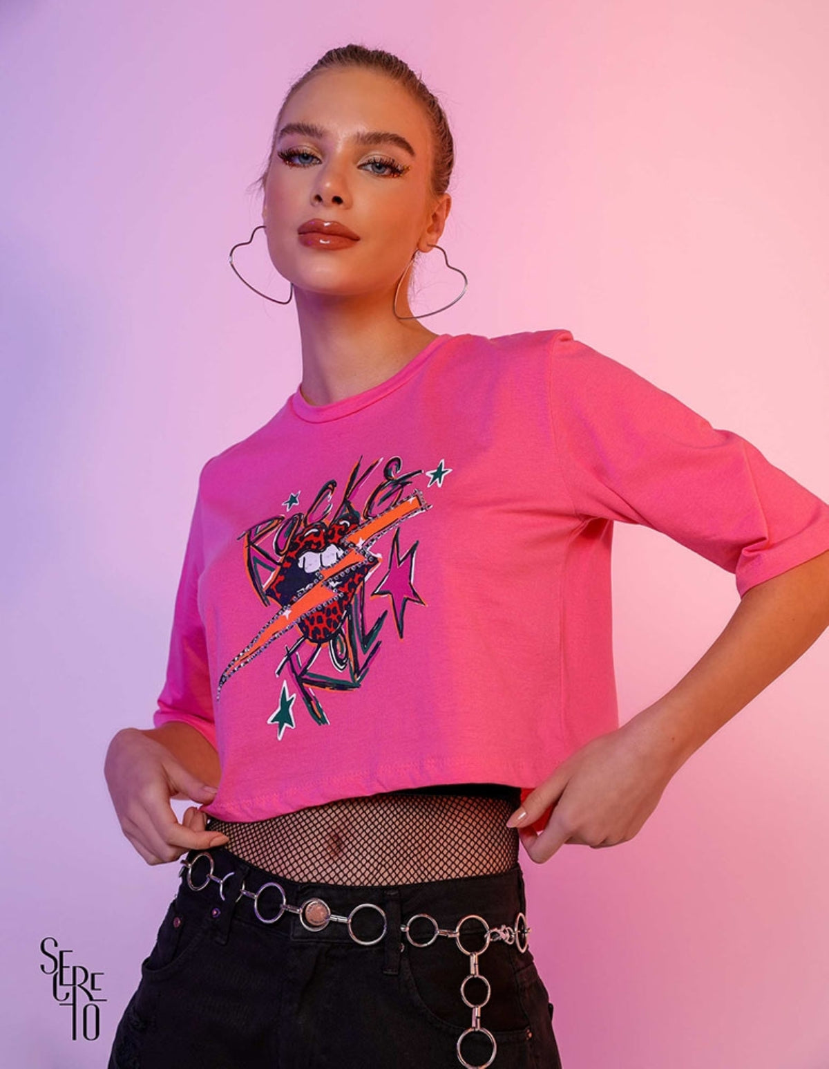 T-Shirt Cropped Maya Rosa