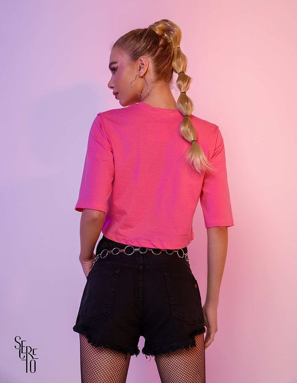T-Shirt Cropped Maya Rosa