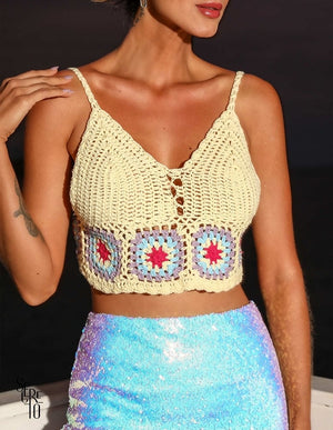 Cropped Crochê Eloá Camomila