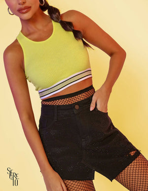 Cropped Sports Canelado Lima