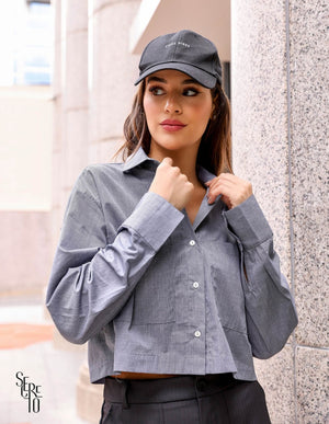 Camisa Cropped Camila Preto