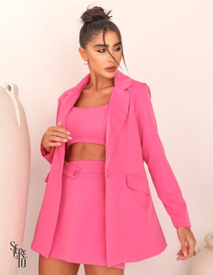 Max Blazer Alfaiataria Agnes Rosa Barbie
