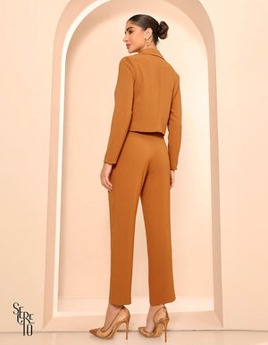 Trijunto Blazer Conjunto Catherine Camel
