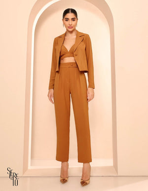 Trijunto Blazer Conjunto Catherine Camel