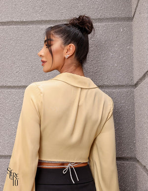 Blusa Allegra Transpassada Areia