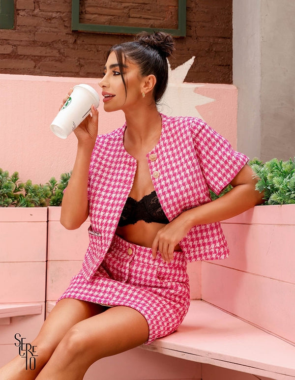 Saia Olivia Tweed Pink