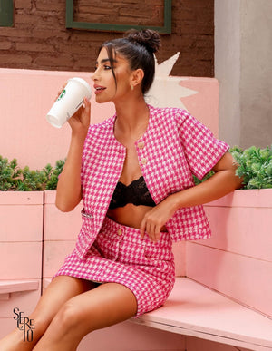 Saia Olivia Tweed Pink