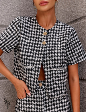 Casaqueto Olivia Tweed Preto