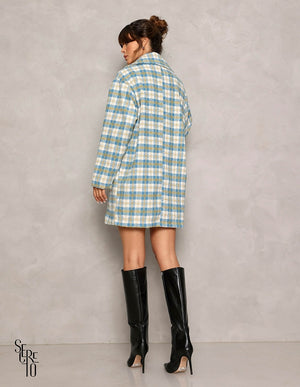 Casaco Clarissa Xadrez Azul