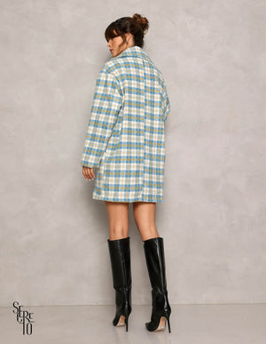 Casaco Clarissa Xadrez Azul