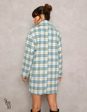 Casaco Clarissa Xadrez Azul