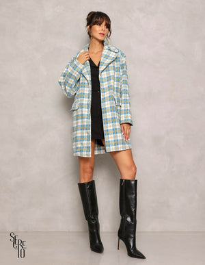 Casaco Clarissa Xadrez Azul