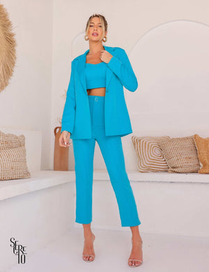 Blazer Alfaiataria Lena Azul Santorini