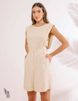 Conjunto Cropped Short Amanda Natural