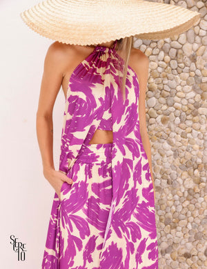 Blusa Aberta Alongada Zayan Fucsia