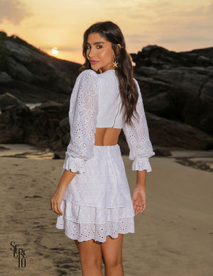 Vestido Curto Laise Marcela Off White