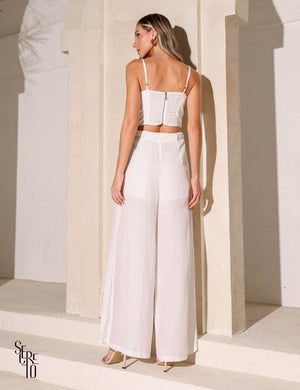 Conjunto Corpped e Calça Yolanda Off White