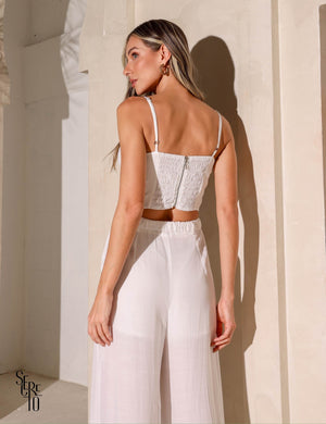 Conjunto Corpped e Calça Yolanda Off White