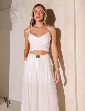 Conjunto Corpped e Calça Yolanda Off White