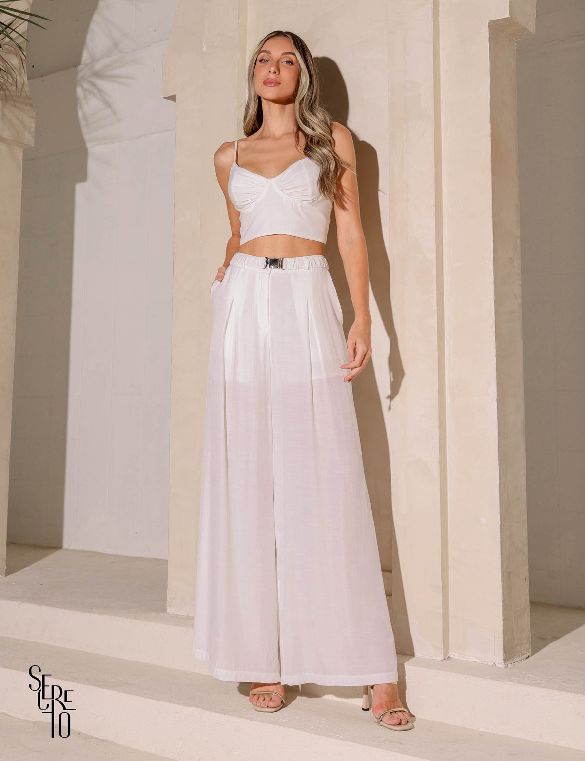 Conjunto Corpped e Calça Yolanda Off White