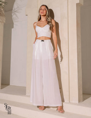 Conjunto Corpped e Calça Yolanda Off White