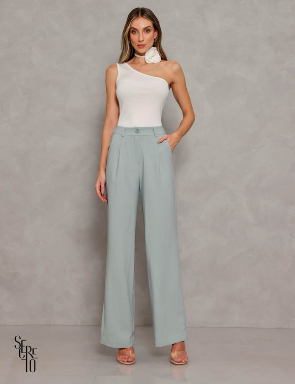 Calça Wide Leg Eloá Azul Celeste