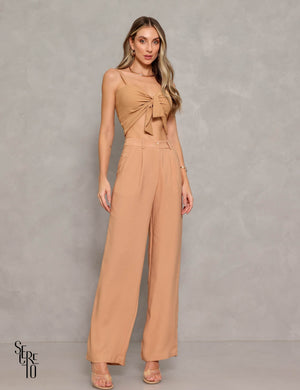 Cropped Allana Alfaiataria Camel
