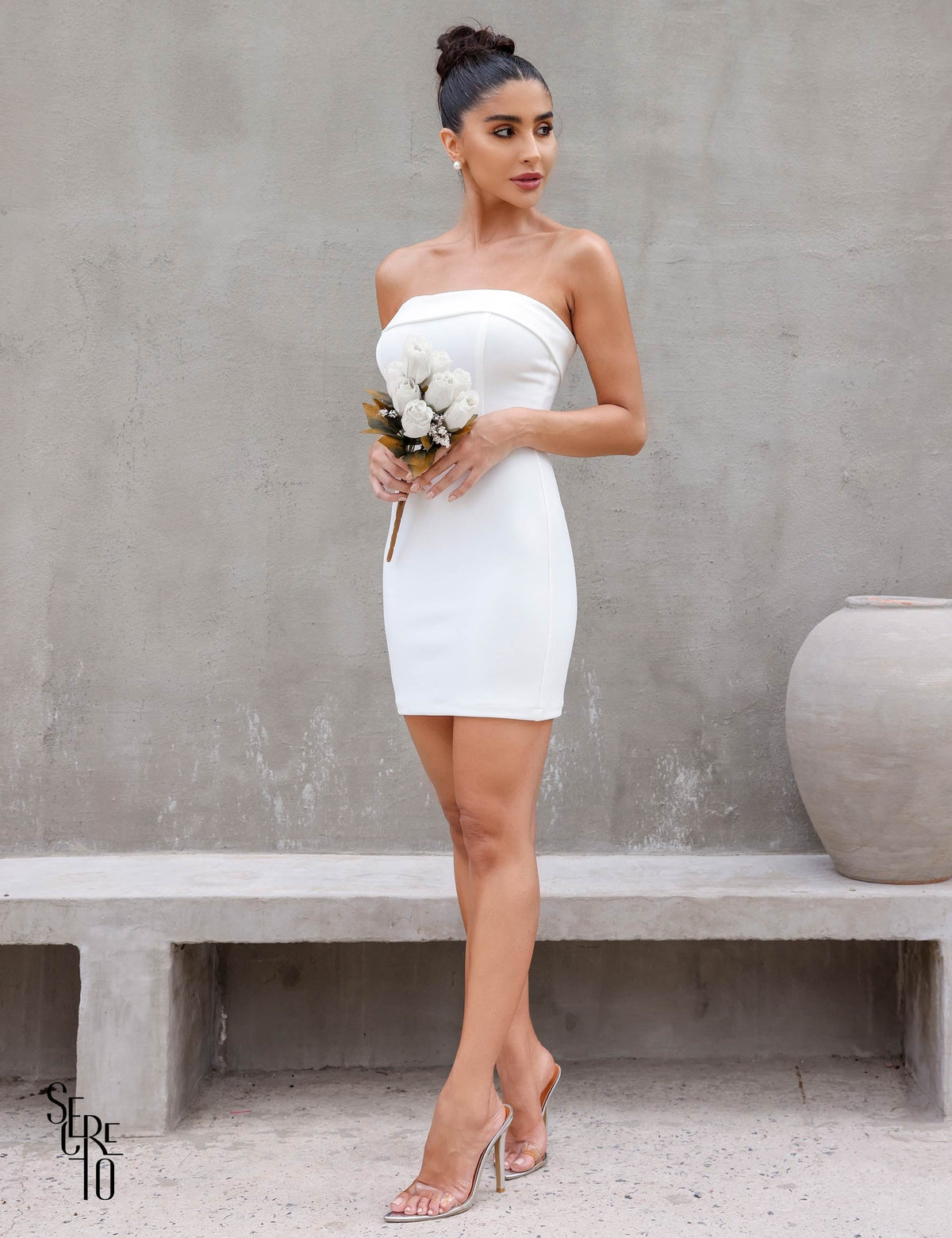 Vestido Curto T.Q.C Luciana Off White