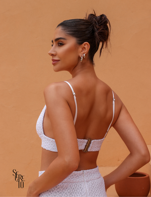 Conjunto Saia Blusa e Top Alice Branco