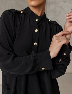 Blusa Manga Longa Celina Preto