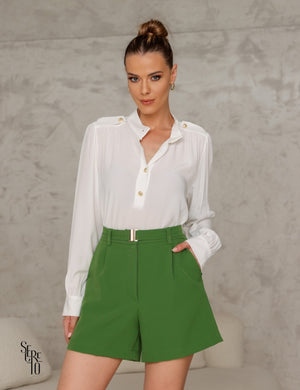 Blusa Manga Longa Celina Off White