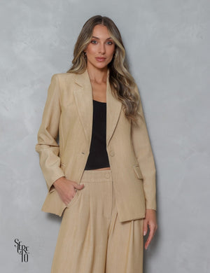 Blazer Alongado Alfaitaria Lira Areia