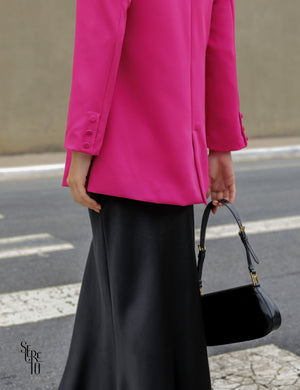 Blazer Alongado Alfaiataria Mari Pink