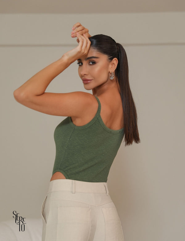 Body Cavado Megan Verde Musgo