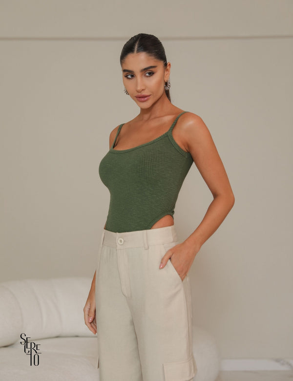 Body Cavado Megan Verde Musgo