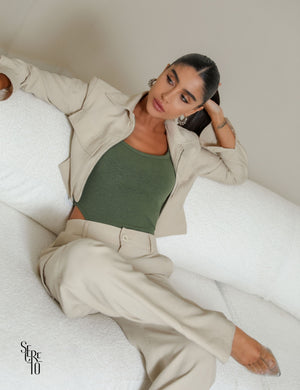 Body Cavado Megan Verde Musgo