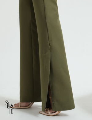 Calça Alfaiataria Lorena Verde Musgo