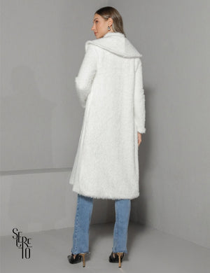 Casaco Longo Fluffy Jessie Off White