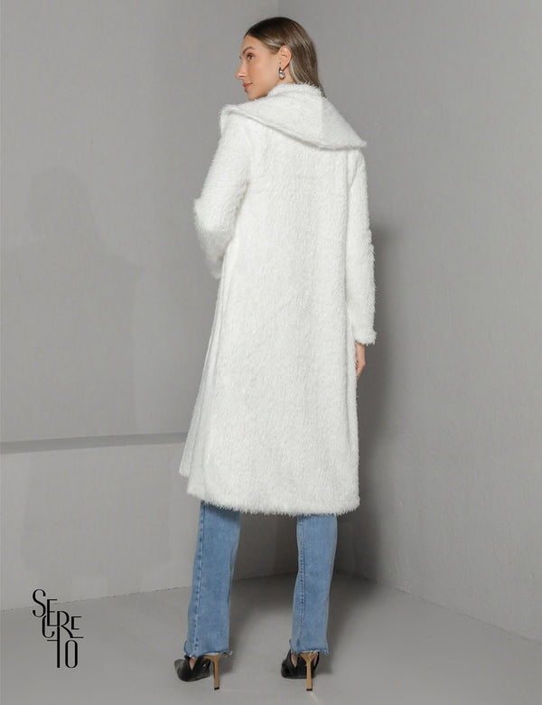 Casaco Longo Fluffy Jessie Off White